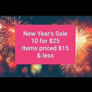 New Year's sale 10 for $25